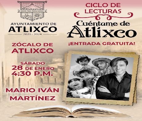 Mario Iván Martínez participará del ciclo de lectura Cuenta de Atlixco