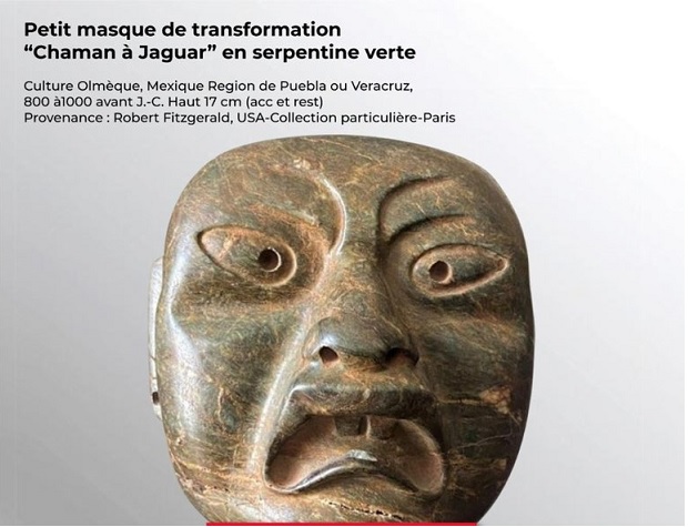 Ponen a subasta en Francia pieza arqueológica de Puebla