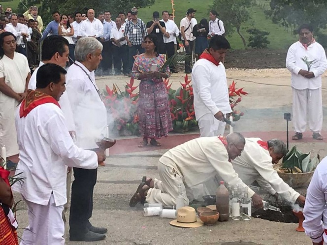 López Obrador inicia las obras del Tren Maya en Chiapas
