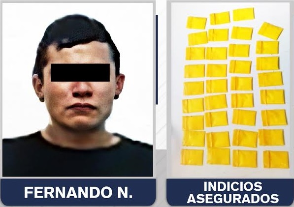 Lo detienen con 35 bolsas de cocaína en Mazarik