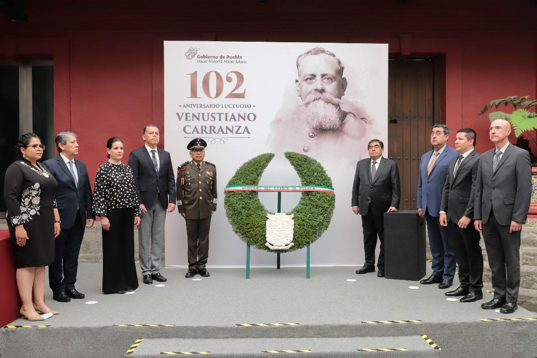 Preside MBH ceremonia al 102 aniversario luctuoso de Venustiano Carranza