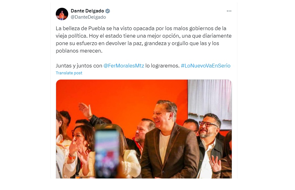 Líder nacional Movimiento Ciudadano manda mensaje de respaldo a Fernando Morales