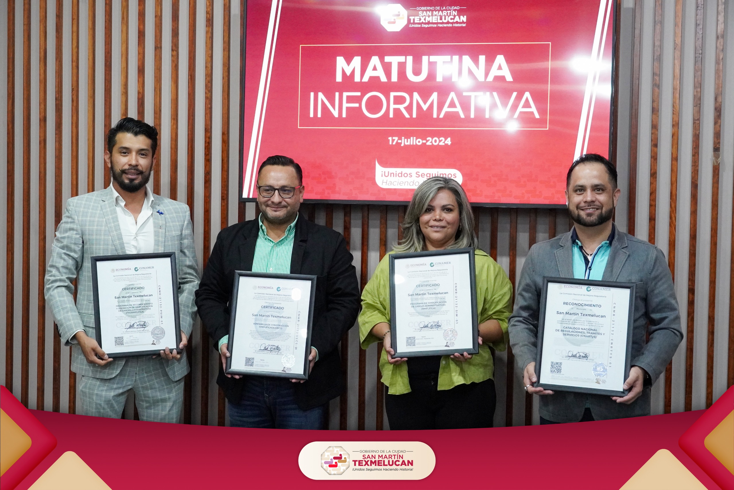 Texmelucan recibe reconocimiento nacional en Mejora Regulatoria