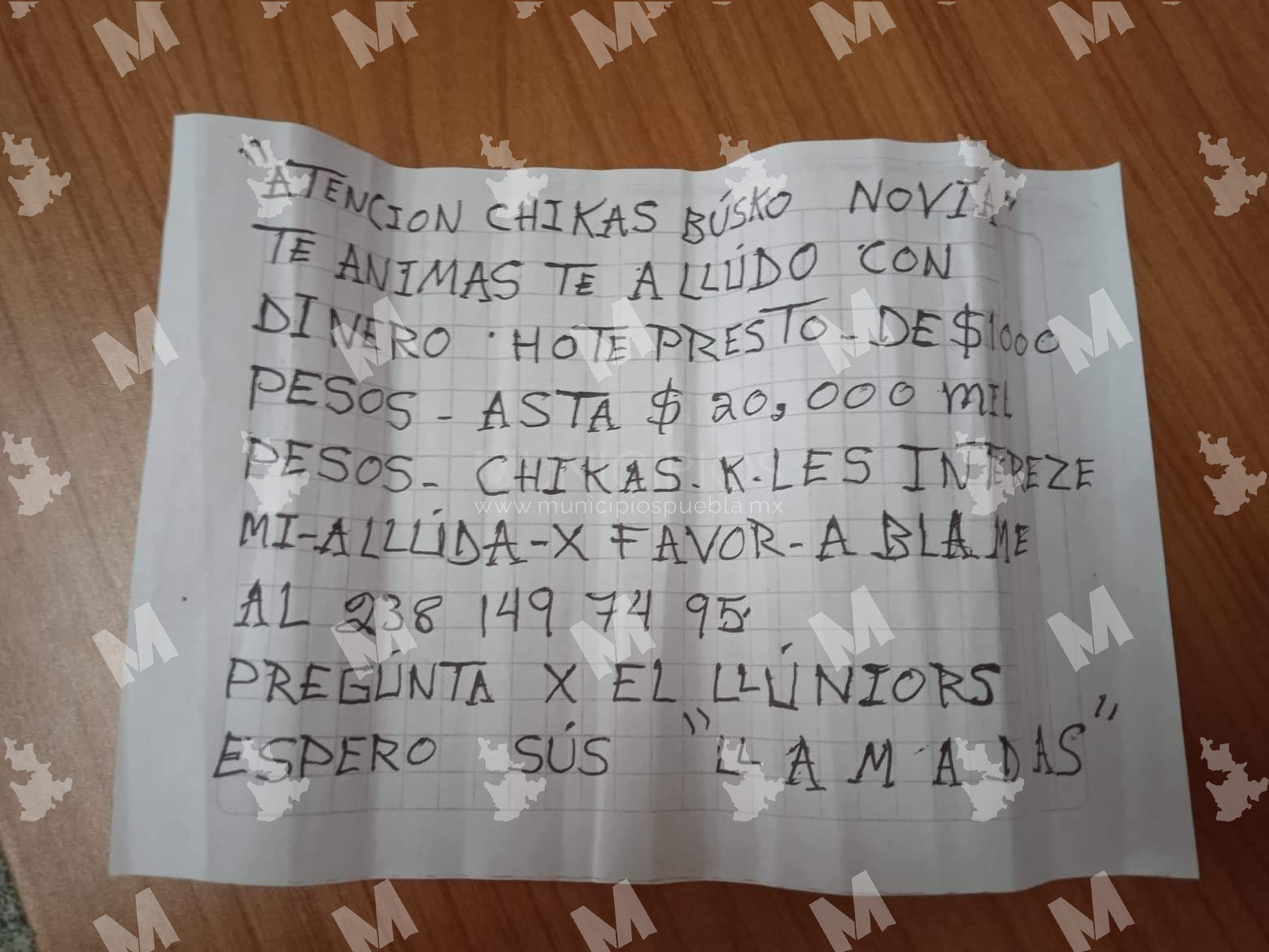 Acosador ofrece dinero a alumnas para que sean su novia en Tehuacán