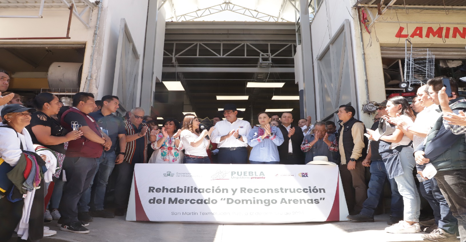 Céspedes inauguró el mercado municipal de Texmelucan