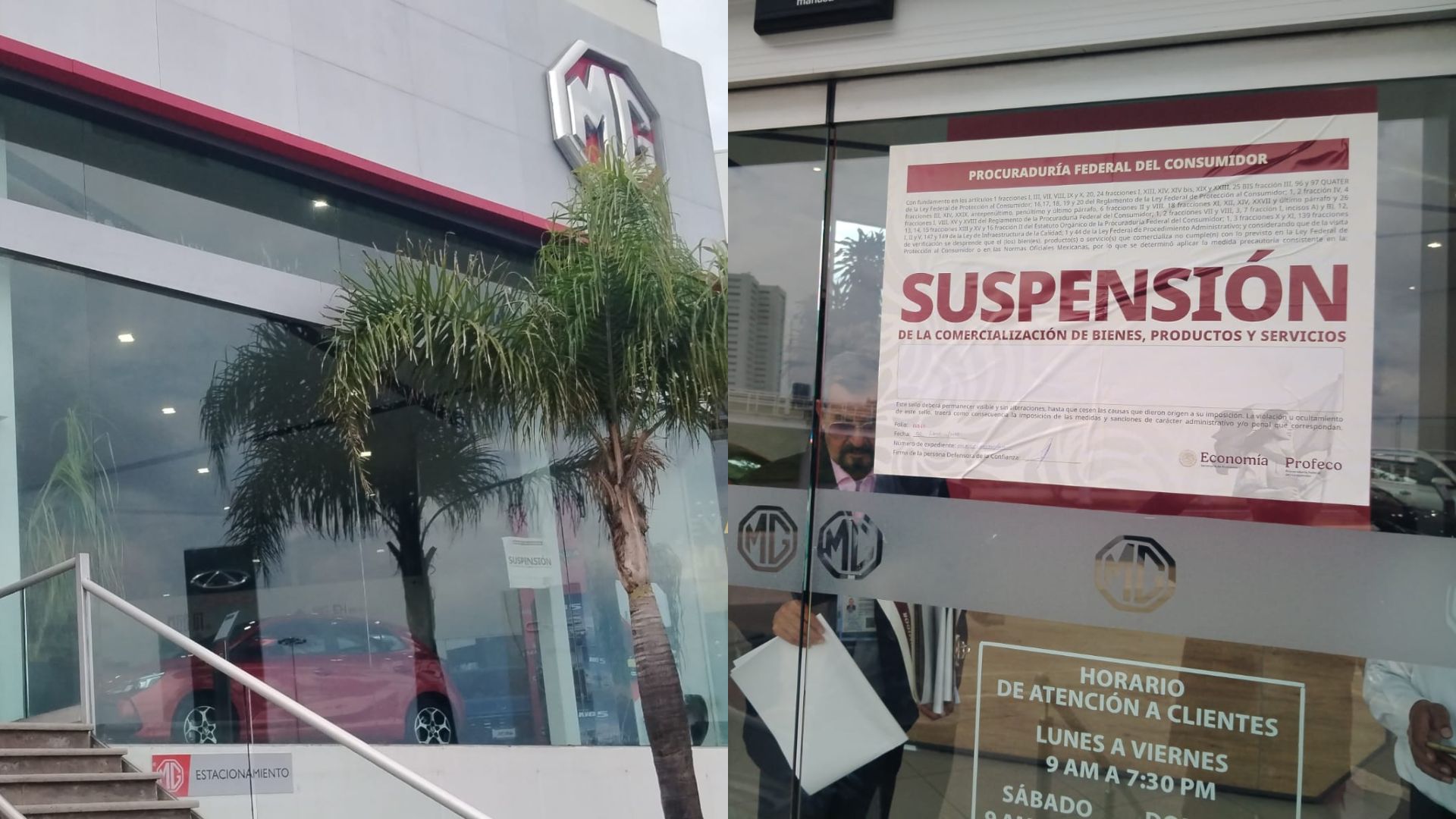 Por malos tratos a su clientela, Profeco clausuró la concesionaria MG Angelópolis