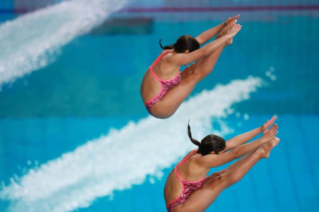 Mía y Lía Cueva ganan oro en clavados sincronizados en Panamericanos 2025