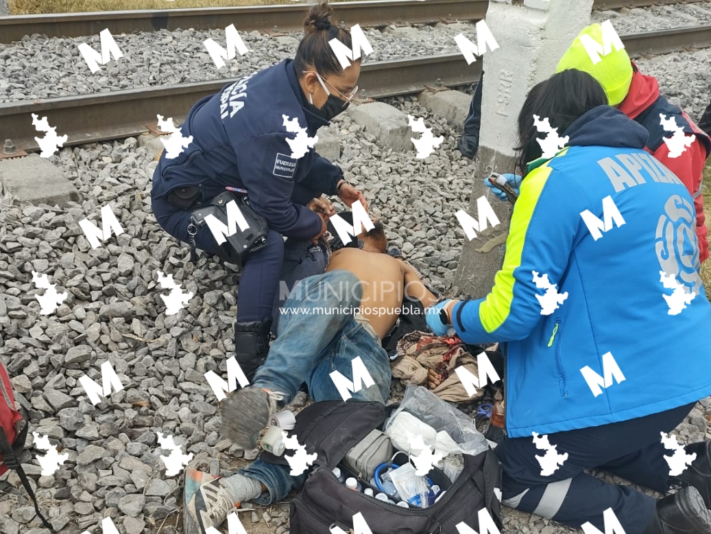 Migrante se cayó del tren en Apizaco; podría quedar sin brazo