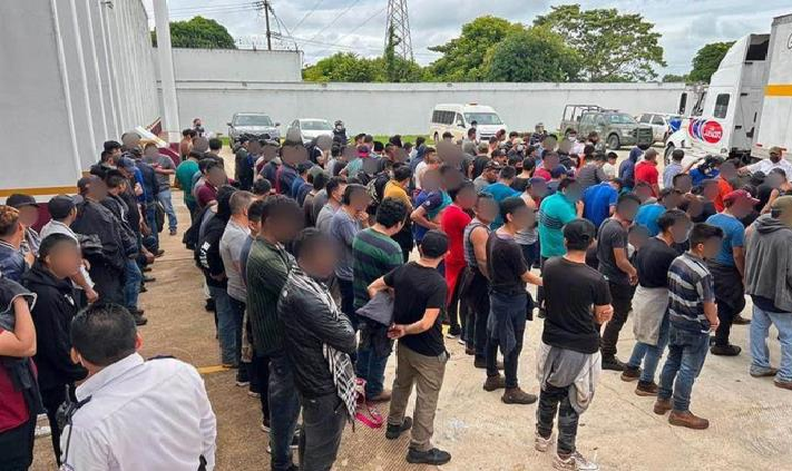 Un grupo de 600 migrantes fueron interceptados por la Policía Federal 