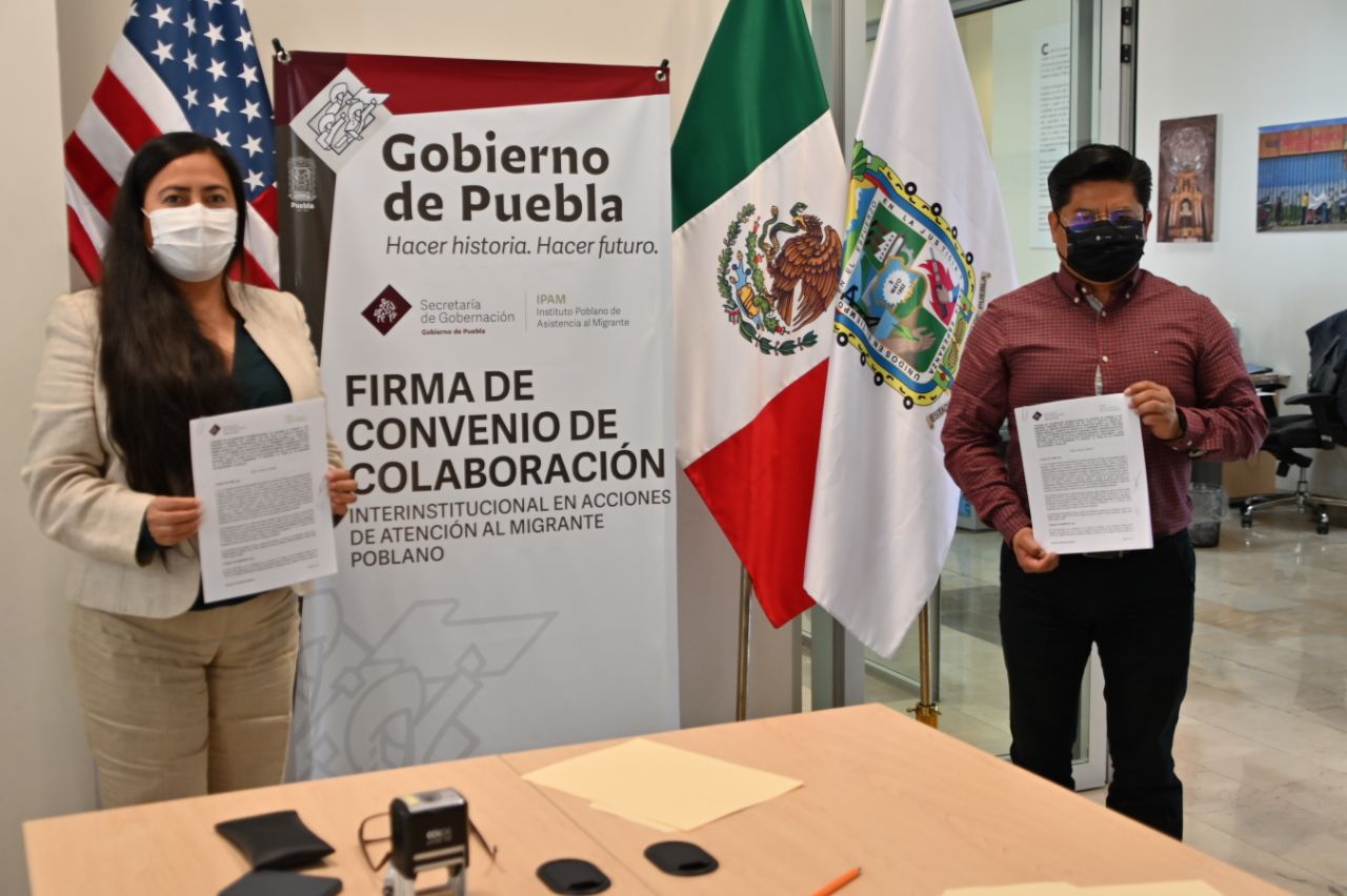 Coronango firmó convenio con el IPAM en beneficio de los migrantes
