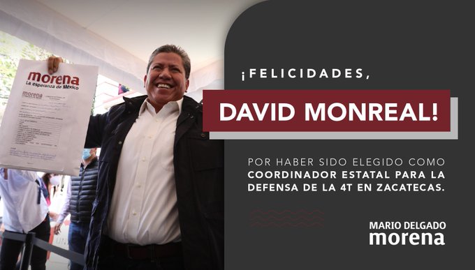 VIDEO David Monreal va por la gubernatura de Zacatecas por Morena