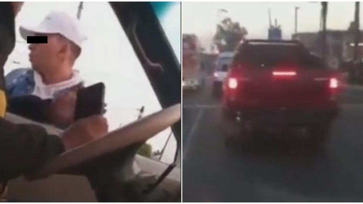 VIDEO: Colombianos amenazan con disparar a conductor