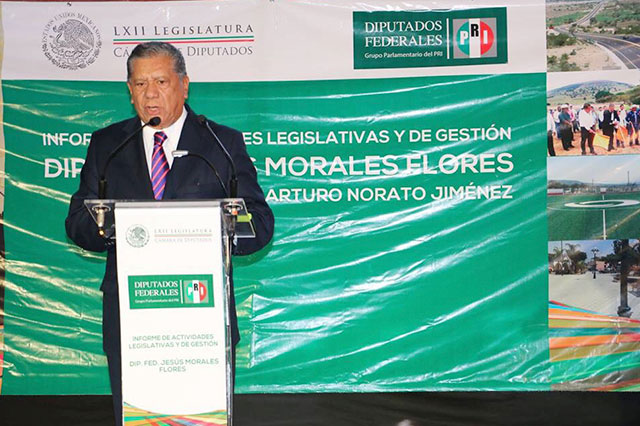 En informe legislativo, Jesús Morales destaca inversiones en municipios