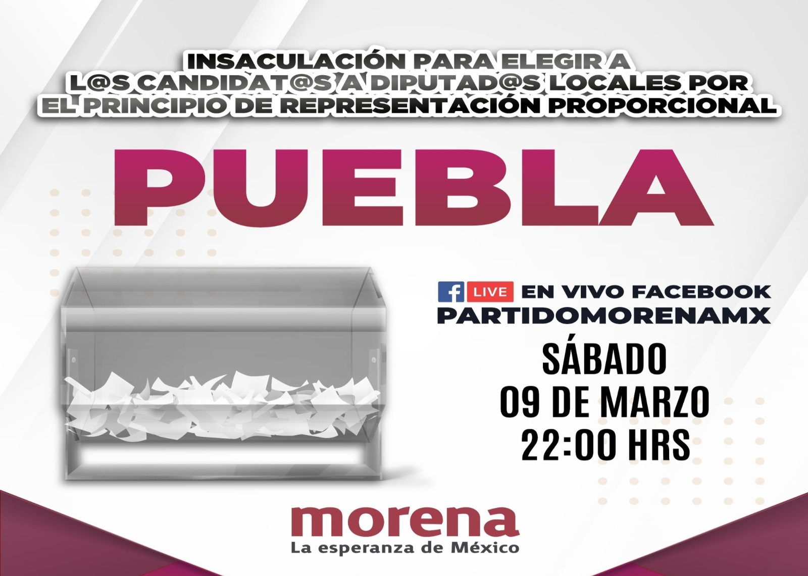 VIDEO Morena define diputados locales plurinominales para Puebla