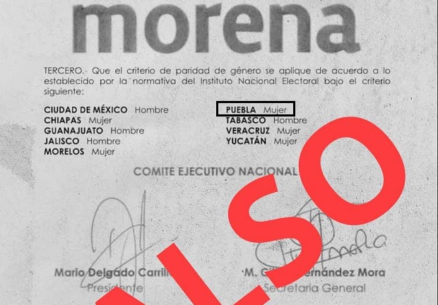 Niega Morena que candidatura en Puebla esté decidida para una mujer