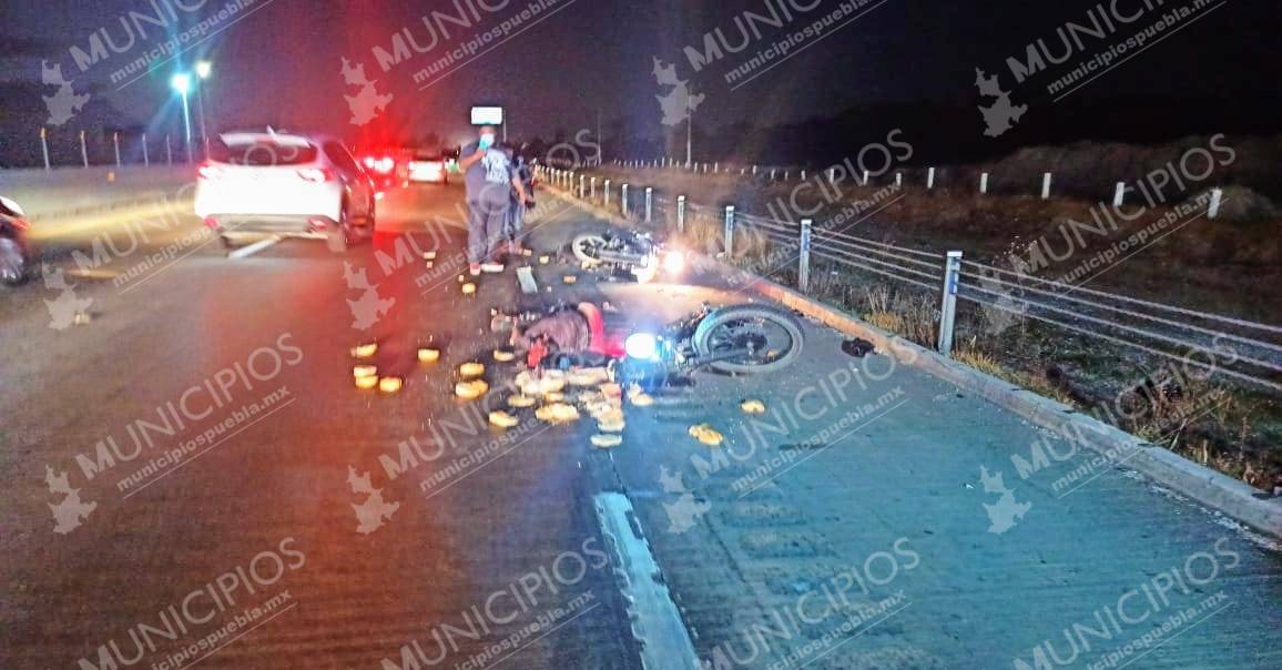 Auto embiste y mata a motociclista en la Puebla-Orizaba