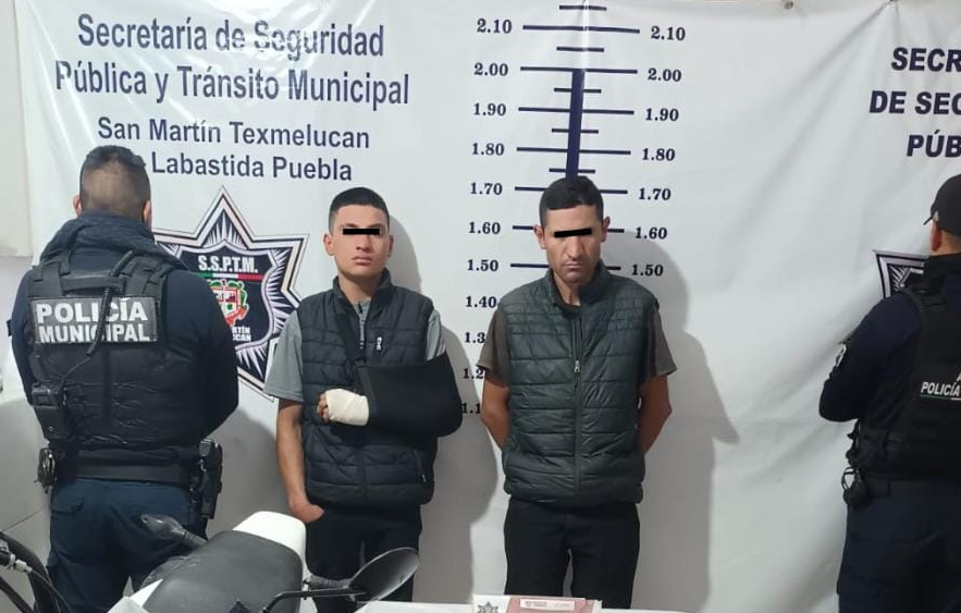 Identificó la moto robada de su padre y detienen a dos en Texmelucan