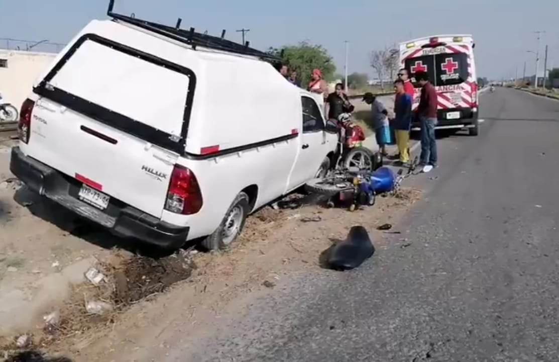 Motociclista resulta herido en accidente en Tehuacán