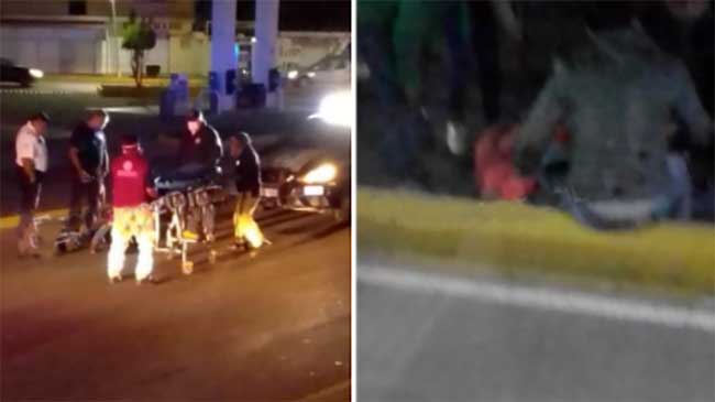 Jóvenes ebrios derrapan motos y terminan en el hospital en Puebla