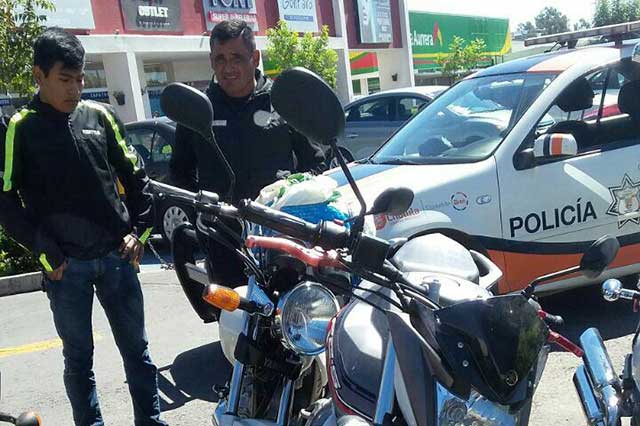 Policía Municipal de Cholula logró la recuperación de dos motocicletas