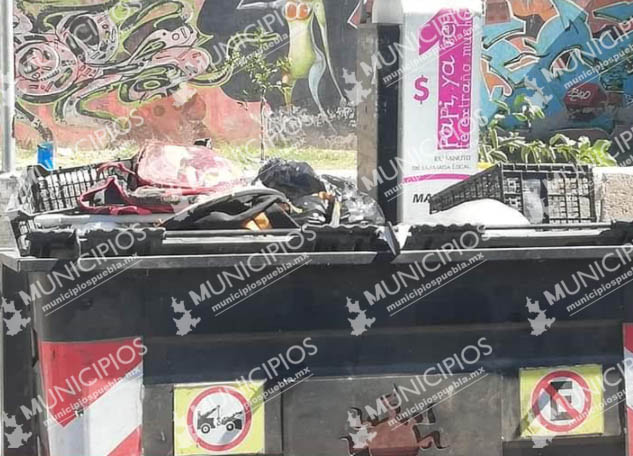 Hallan mujer descuartizada en contenedor de basura en Tehuacán