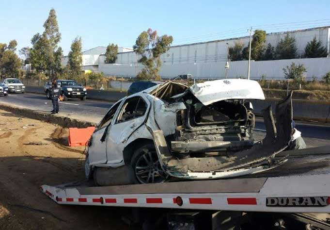 Saldo de 3 mujeres lesionadas en accidente en la México-Puebla