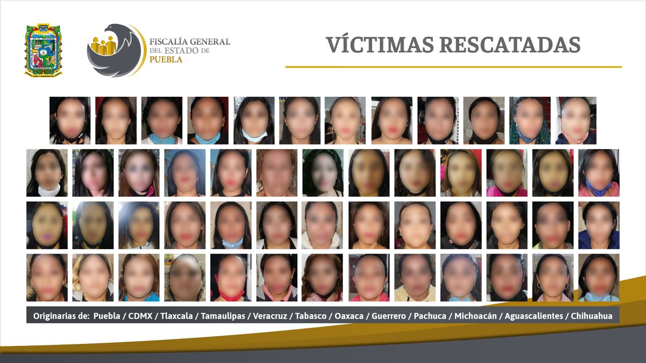 Rescatan a 74 mujeres que eran prostituidas en Puebla