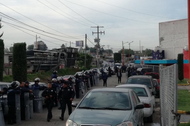 Temen por seguridad de policías de Texmelucan detenidos esta mañana