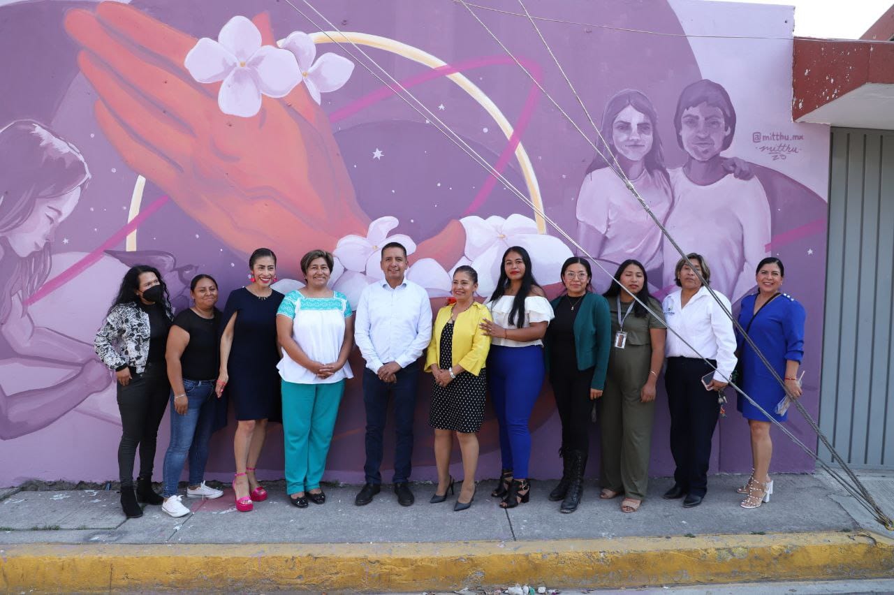 Inaugura Tlatehui cuarto mural para generar seguridad en las sanandreseñas