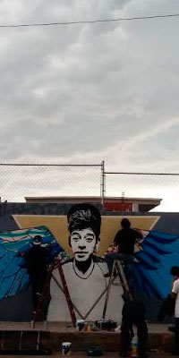 Piden borrar mural que acusa violencia de Estado contra Cadena