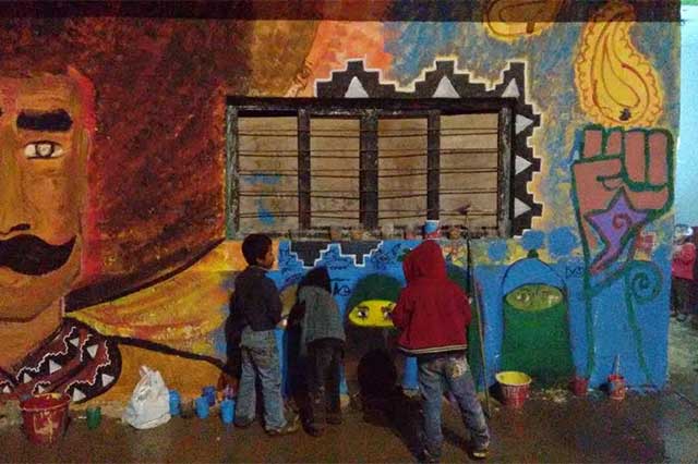 Con mural, Ahuacatlán reitera su rechazo a hidroeléctrica