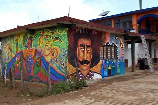 Con mural, Ahuacatlán reitera su rechazo a hidroeléctrica