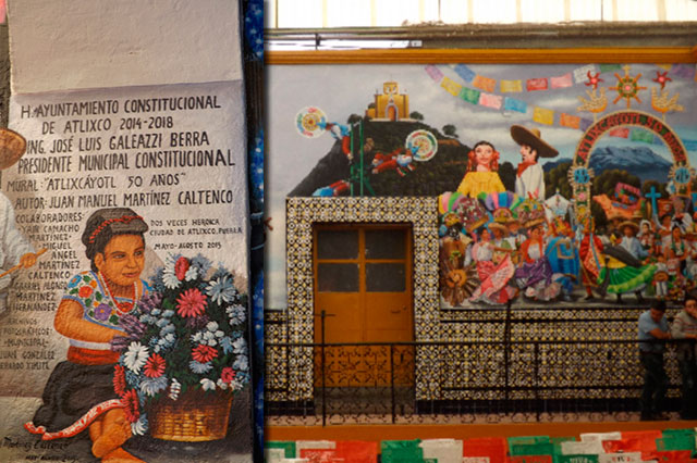Palacio municipal de Atlixco estrena mural del Huey Atlixcáyotl