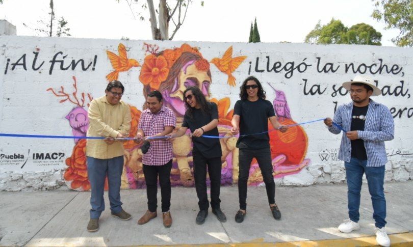 Panteones de juntas auxiliares de la capital son adornados con murales