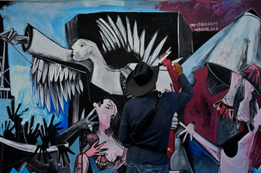 Mural en honor a los 10 mineros atrapados en Coahuila