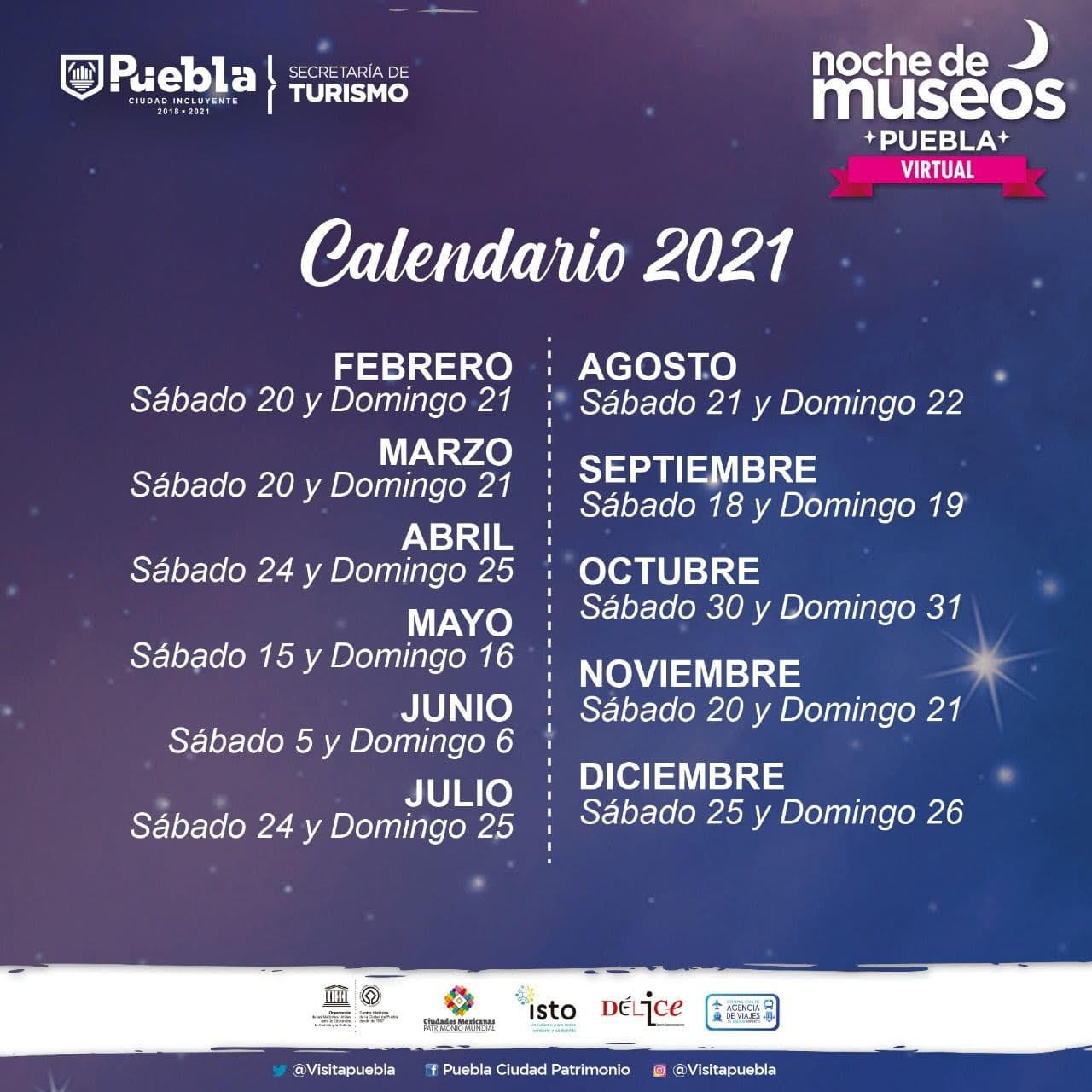 Turismo Municipal anuncia calendario de Noche de Museos 2021 