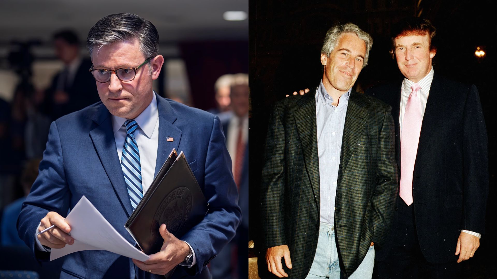 Mike Johnson se deslinda de Trump y le exige publicar la lista de Jeffrey Epstein
