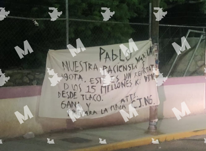 Dejan narcomanta del CJNG contra candidato del PAN a la alcaldía de Coxcatlán