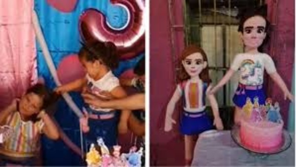 Sólo en México; crean piñatas de las niñas del pastel
