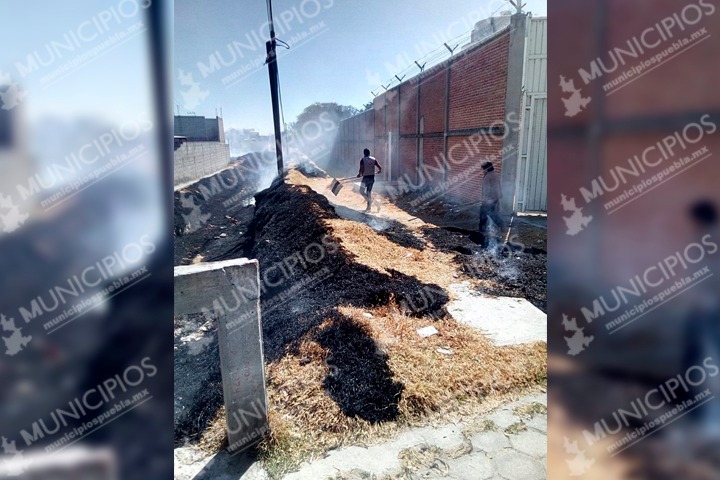 Alarma a vecinos incendio cercano a ductos de Nopalucan