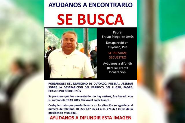 Sospechan robo en desaparición de sacerdote de Cuyoaco