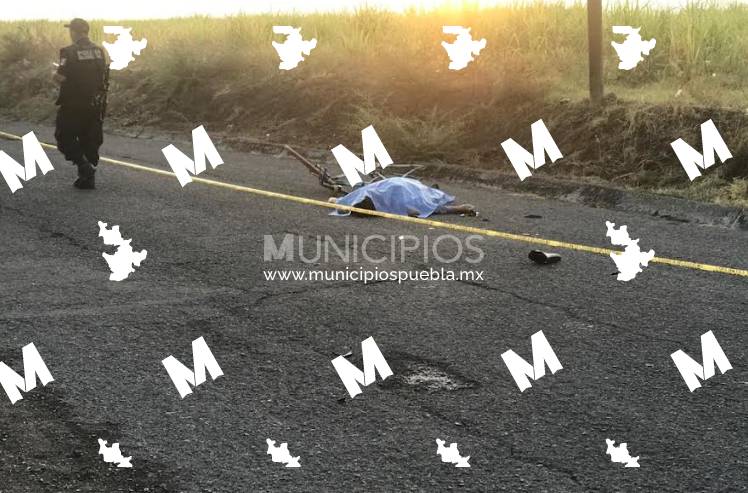 Muere ciclista al ser embestido por auto en la carretera Izúcar-Puctla