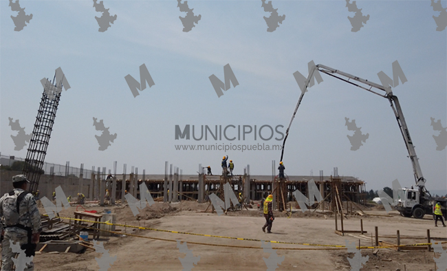 Avanza construcción del Cuartel de la Guardia Nacional en Tecamachalco 