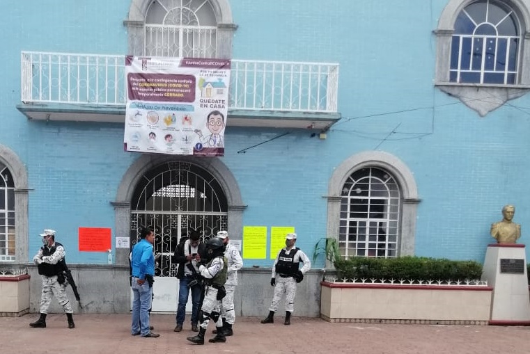 Guardia Nacional hace prueba antidoping a policías de Teotlalcingo