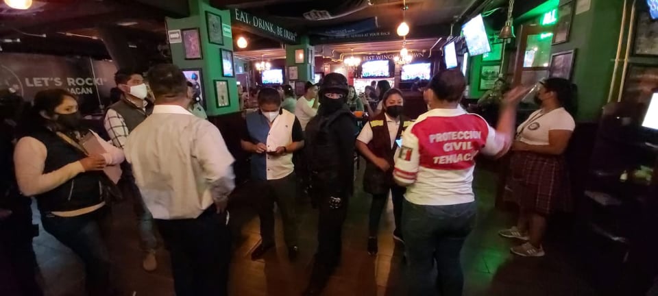 Van autoridades de Tehuacán contra bares que no acaten medidas sanitarias 