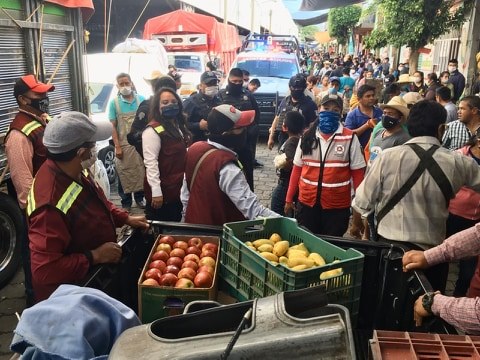 Realizan operativo en La Purísima para evitar instalación de vendedores