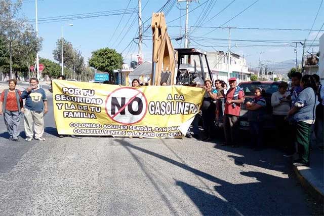 Impiden habitantes de Tehuacán construcción de gasolinera