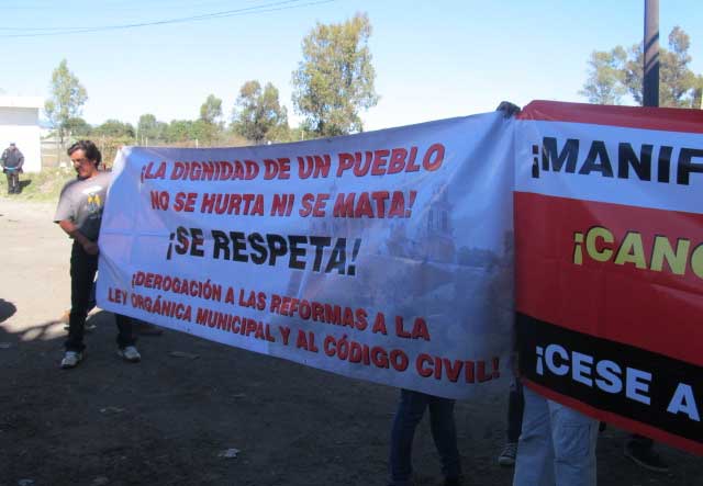 Organizaciones sociales toman caseta de San Martín