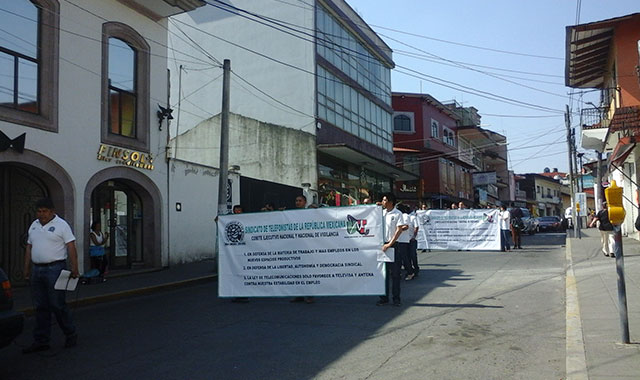 Sindicato de Telefonistas, único participante en el Día del Trabajo en Teziutlán