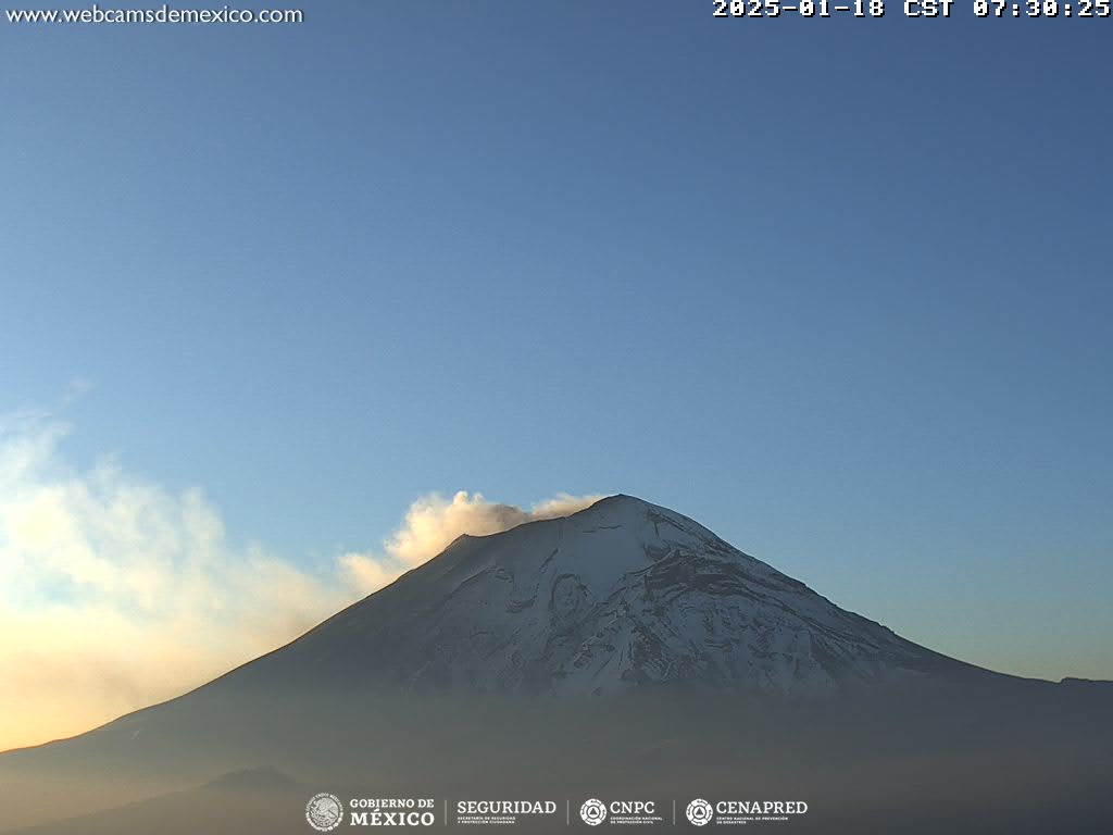 Popocatépetl registra 59 exhalaciones de baja intensidad